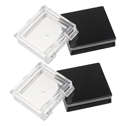 Ipetboom 4 Stück Teiliges Leeres Lidschatten Quadratische Transparente und Schwarze Make Up Döschen Kapazität für DIY Augen Make Up Praktischer Reise und Aufbewahrungsbehälter von Ipetboom