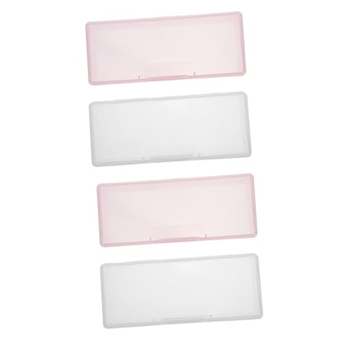 Ipetboom 4 Stück Teiliges Maniküre Werkzeug Aufbewahrungsbox Kleine Halbdurchsichtige Nagelpflege Organizer Stabile Langlebige Nagelpolierfeilen Halter für Zuhause und Salon von Ipetboom