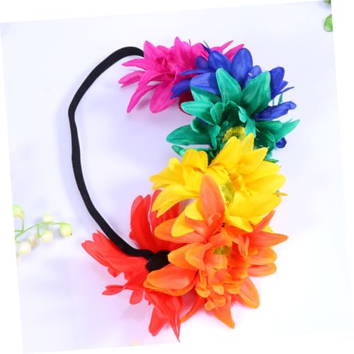 Ipetboom 4 Stück Teiliges Regenbogenfarbene Braut Haarbänder mit Künstlichen Blumen Elegante Damen Stirnbänder als Hochzeits Haarschmuck und Festliche Accessoires für Frauen und Mädchen von Ipetboom