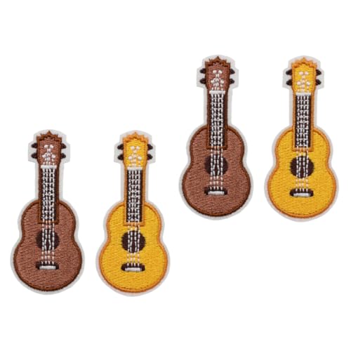 Ipetboom 4 Stück Teiliges Ukulele Emaille Anstecknadel Bestickte Gitarrenbroschen für Kleidung Rucksäcke Hüte Vielseitige Dekoration für Studenten und Musikliebhaber von Ipetboom