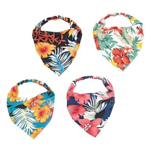 Ipetboom 4 Stück Turban Schals für Frauen leicht Bandanas Kopfbedeckung Haarschal für Damen Chiffon dreieckiger Schal für Frauen Schal Stirnband Kopftücher für Damen Kopftuch Stoff von Ipetboom