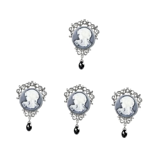 Ipetboom 4 Stück Vintage Brosche für Damen Viktorianische Schmucknadel für Schal Hut Leicht für Extravagantes Outfit von Ipetboom