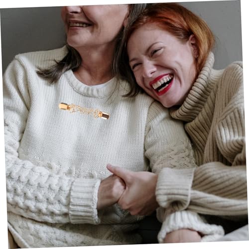 Ipetboom 4 Stück Vintage Cardigan Clips mit Minimalistischer Hohlraum Verstellbare Strickjacken Broschen für Damen Leichter Schalhalter für Pullover Kleider und Umhänge Einfach zu von Ipetboom