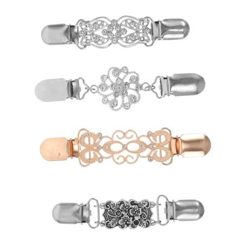 Ipetboom 4 Stück Vintage Cardigan Lapel Clips Funkelnden Strasssteinen Antiexposure Design Langlebige Legierung Modische Schal Pullover-broschen für Damen Vielseitig Einsetzbar Ipetboom 4 Stück Vintage Cardigan Lapel Clips Funkelnden Strasssteinen Antiexposure Design Langlebige Legierung Modische Schal Pullover-broschen für Damen Vielseitig Einsetzbar von Ipetboom