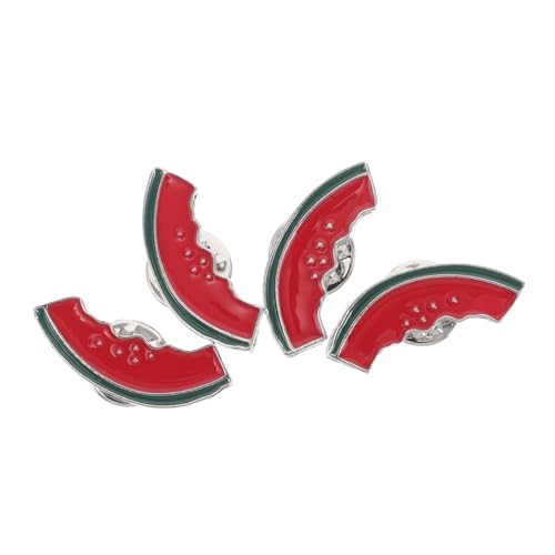 Ipetboom 4 Stück Wassermelonen Anstecknadeln Lustige Emaille Broschen Zinklegierung für Frauen für Kleidung Taschen Schals und Hüte Stilvolles und Vielseitiges Schmuckzubehör von Ipetboom