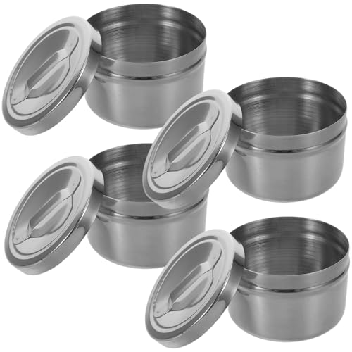 Ipetboom 4 Stück Wattestäbchen Aufbewahrungsbehälter Wattehalter Kein Versiegeln Wattepad Halter Wattestäbchen Aufbewahrungsglas Wattebällchen Halter Watte Organizer Pad Hülle Pad von Ipetboom