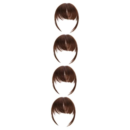 Ipetboom 4 Stück falscher Perücken Kopfbedeckungen für Damen Perücke Haarschmuck Haar Klammern Clip für Haarverlängerungen Haarspange Französisch Knall-Clip von Ipetboom