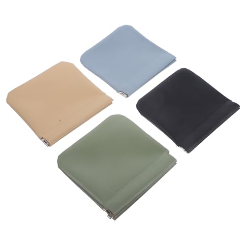 Ipetboom 4stücke Kleine Kosmetiktaschen Für Damen Make-up Beutel Aus Pu Wasserabweisend Für Reisen Mit Schmutzabweisender Oberfläche Farben Matcha Aprikose Für Lippenstift Schmuck von Ipetboom