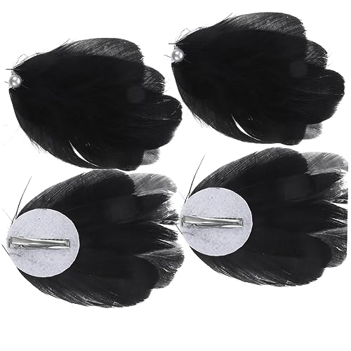 Ipetboom 4 Stück Braut Haarspange dünne Haarspangen vintage haarklammer hochzeitshaar schmuck Haar Klammern Haarschmuck für Frauen kleine Clips für Haare Jahrgang Haarnadel Kopfbedeckung von Ipetboom