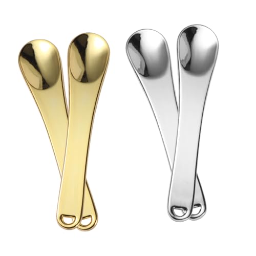 Ipetboom 4 Stück Zinklegierung Kosmetische Löffel Für Make up Und Gesichtscremes 6cm Wiederverwendbare Cremeschaufel Für Frauen Für Lotionen Und Tragbar Und Ipetboom 4 Stück Zinklegierung Kosmetische Löffel Für Make up Und Gesichtscremes 6cm Wiederverwendbare Cremeschaufel Für Frauen Für Lotionen Und Tragbar Und von Ipetboom