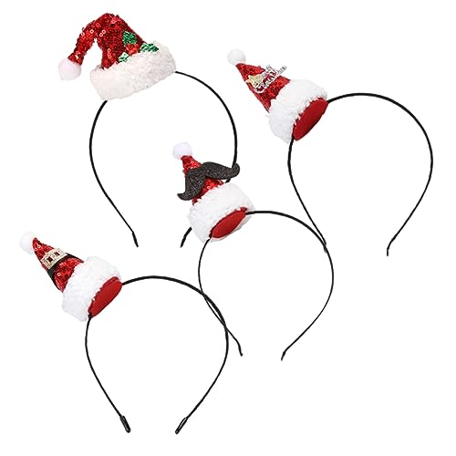 Ipetboom 4stücke Teiliges Weihnachts-haarreife Für Erwachsene Und Lustige Foto-requisiten Für Festliche Feiern Inkl Weihnachtsmann Hüte Für Unvergessliche Momente von Ipetboom