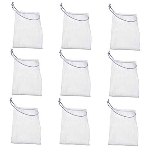 Ipetboom 40 Stück Handgemachte Seife Gesichtsreiniger Schaumnetz Sicheres Material Wandbehang Kordelzugverschluss Zufällige Farbe von Ipetboom