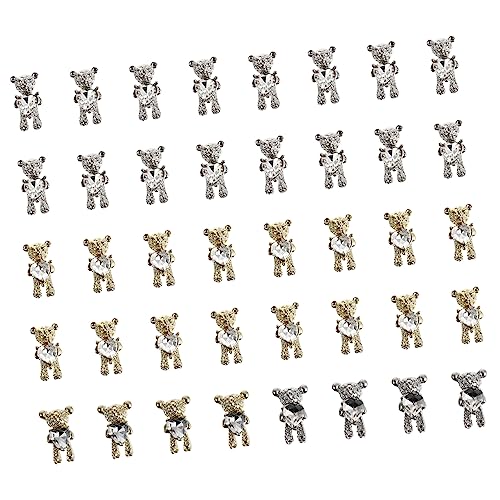 Ipetboom 40stücke Bären-nagel-sticker Dekorationen Für -maniküre Liebevolle Nagelkunst Accessoires Ergänzung Für Kreative Fingernägel von Ipetboom