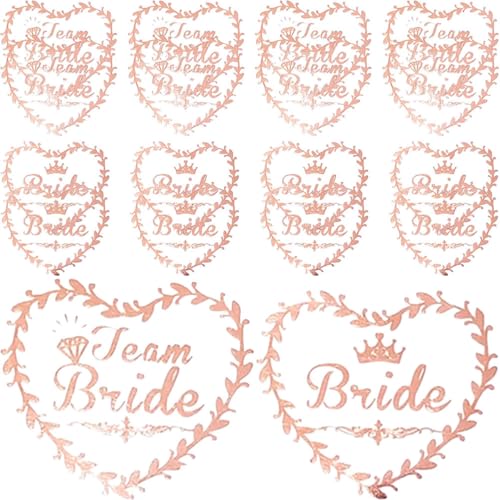 Ipetboom 40stücke Hochzeits Tattoos Aufkleber Für Braut Und Brautjungfern Temporäre Körperdekorationen Für Junggesellinnenabschied Und Hochzeitsfeier Roségoldene Herz-designs von Ipetboom