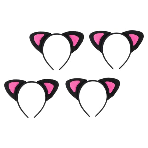 Ipetboom 4stücke Katzenohrenhaarreif Mit Pelzigen Tieren Stirnbänder Für Junge Mädchen Cosplay Kopfbedeckungen Für Halloween Weihnachten Geburtstagsgeschenk von Ipetboom