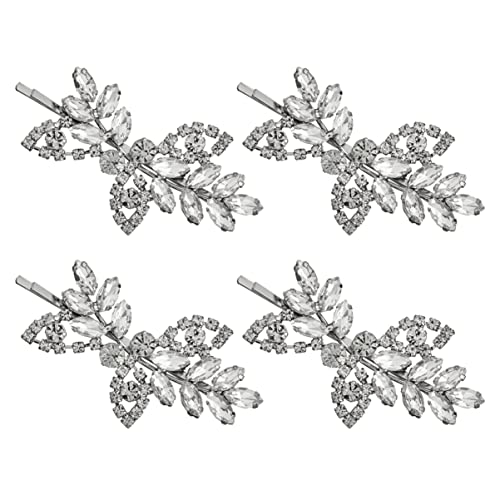 Ipetboom 4stücke Teiliges Wasserstein Haarklammern Mit Rhinestones Blattdesign Elegante Haarspangen Für Frauen Vielseitiger Haarschmuck Für Hochzeiten Und Besondere Anlässe von Ipetboom