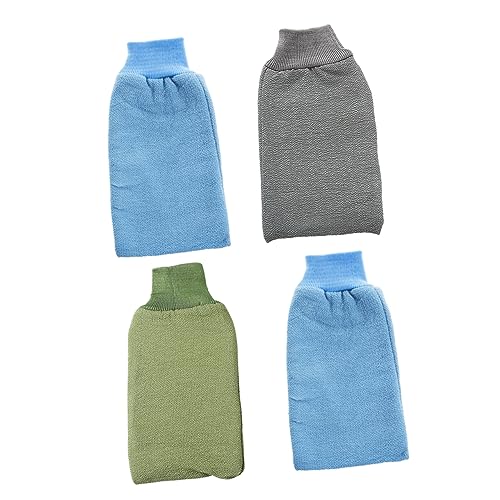 Ipetboom Badehandschuh-set 4 Stück Weicher Baumwoll-polyester-duschreinigungshandschuh Peeling-badetuch Seifenblase Für Kollegen Familie Zufällig von Ipetboom