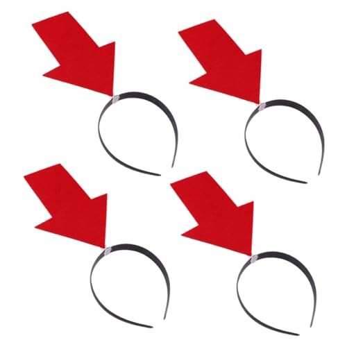 Ipetboom 4stücke Bogen Stirnband Rotes Karneval Party Requisiten Haarband Für Erwachsene Junge Mädchen Cosplay Fotorequisiten von Ipetboom
