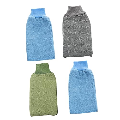 Ipetboom 4stücke Einfache Badetücher Mit Reinigungshandschuhen Duschtuch Für Körperpflege Zum Peelen Und Reinigen Haut von Ipetboom