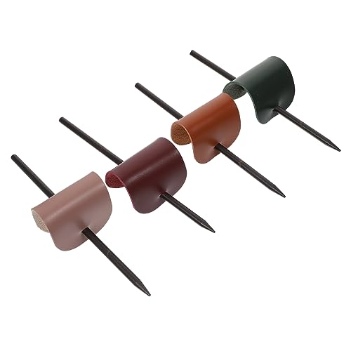 Ipetboom 4stücke Haarnadel Aus Holz Und Leder Haarstab Als Kopfschmuck Für Damen Haarstyling-clip Mit Glatten Kanten von Ipetboom