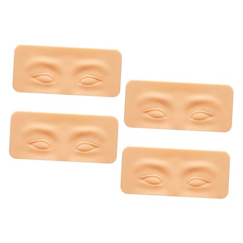 Ipetboom 4stücke Make-up-übungsgesicht Mit Silikonaugen Make-up-praxisbrett Für Lidschatten-übung Eyeliner-übung Hautähnliches Silikonmaterial Langlebig Und Sicher von Ipetboom