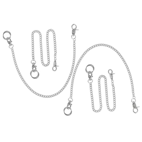 Ipetboom 4stücke Metall Taschenuhr Kette Für Herren Mit Schnalle Ersatz Jeansketten Für Hosen Und Handtaschen Robustes Kleidungszubehör Mit Glänzender Oberfläche von Ipetboom
