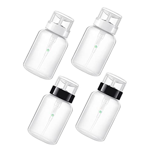 Ipetboom 4stücke Pumpflasche Für Nagellackentferner Leerer Behälter Aus Stabilem Kunststoff Kapazität Auslaufsicheres Design Für Make-up-entferner Und Andere Flüssigkeiten von Ipetboom