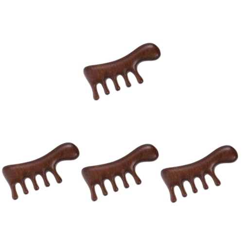 Ipetboom 4stücke Sandelholz Massagekamm Für Kopfhaut Breiter Zahnbürstenkamm Aus Holz Antistatisch Bequem Für Haarentwirrung Und Entspannung Für Männer Und Frauen von Ipetboom