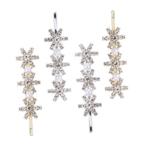 Ipetboom 4stücke Schneeflocken Haarnadel Mit Strass Weihnachts-haarspangen Für Frauen Mädchen Aus Strapazierfähigem Material von Ipetboom