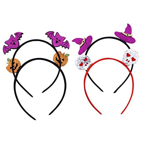 Ipetboom 4stücke Teiliges Halloween Haarreif Mit Hexenhut Und Design Lustige Kostümaccessoires Für Halloween-feiern Und Fotografie von Ipetboom