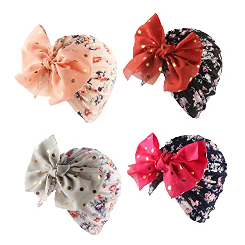 Ipetboom 4stücke Pullovermütze Für Neugeborene Aus Schutzmütze Für Outdoor Babymütze Für Frühling Und Sommer Säuglingskopfbedeckung Für Mädchen Und Jungen von Ipetboom