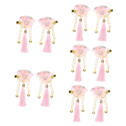 Ipetboom 5 Paare Japanische Fan-haarnadel Haarschmuck Für Kleine Mädchen Haarnadel Mit Japanischer Quaste Haarklammern Für Mädchen Haarnadel Mit Blumenquaste Perle Braut Acryl von Ipetboom