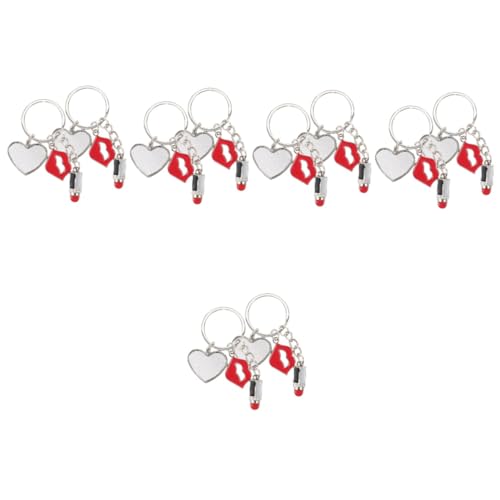 Ipetboom 5 Sätze Herz Schlüsselanhänger Sublimation Blanko Diy Schlüsselringe Für Gestaltung Dekorative Mehrzweckanhänger Kreative Bastelprojekte 2 Stück * 5 von Ipetboom