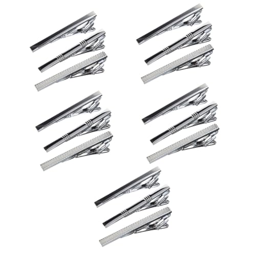 Ipetboom 5 Sätze Krawattenklammer-set Krawattenklammer Aus Metall Krawattenklammern Klassische Krawattennadel Männer Krawattennadel Legierung Silver 3 Stück * 5 von Ipetboom