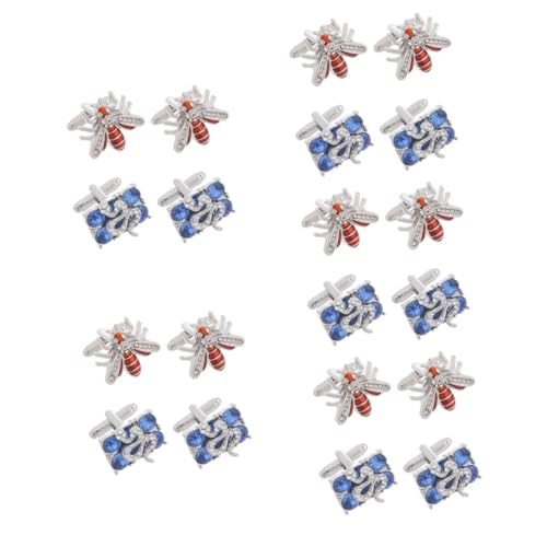 Ipetboom 5 Sätze Manschettenknöpfe Mit Bienenmotiv Manschettenknöpfe Aus Metall Smoking Ohrstecker Smoking Knöpfe Kleidungsschmuck Anzug Manschettenknöpfe Für Herren 2 Paare * 5 von Ipetboom