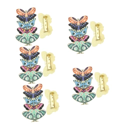 Ipetboom 5 Sätze Schmetterlingsbroschen Set Emaille Pins Retro Anstecker Für Kleidung Taschen Rucksäcke Dekoration Für Outfits Accessoires 5 Stück * 5 von Ipetboom