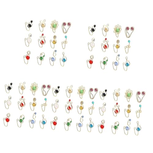 Ipetboom 5 Sätze Teiliges Afrikanische Nasenmanschetten Für Durchbohrte Schmuck Mit Hautfreundlich Frauen Besondere Anlässe 12 Stück * 5 von Ipetboom