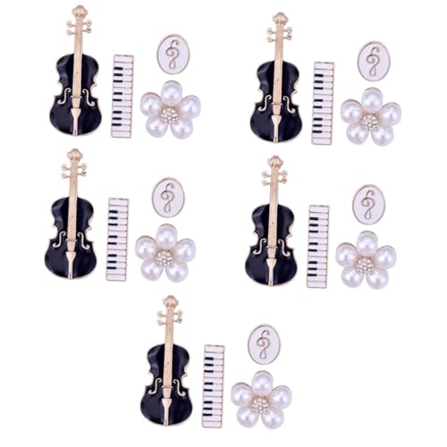 Ipetboom 5 Sätze Teiliges Anstecknadel Für Damen Musikinstrument Brosche Kleine Violine Klavier Design Für Besondere Anlässe Musikliebhaber 4 Stück * 5 von Ipetboom