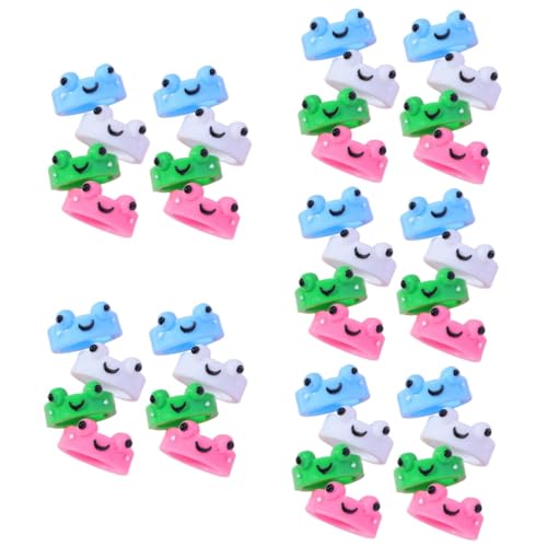 Ipetboom 5 Sätze Teiliges Niedlicher Frosch Ringe Harz Dekorative Fingerringe Für Damen Farbenfrohe Cartoon Frosch Muster Für Trendiger Modeschmuck Zufällige 8 Stücke * 5 von Ipetboom