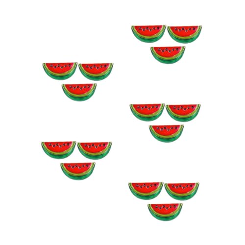 Ipetboom 5 Sätze Wassermelonen Brosche Damen Obst Brust Nadel Wassermelonen Nadeln Brosche Wassermelonen Brosche Süße Wassermelonen Emaille Rosa Brosche Emaille 3 Stück * 5 von Ipetboom