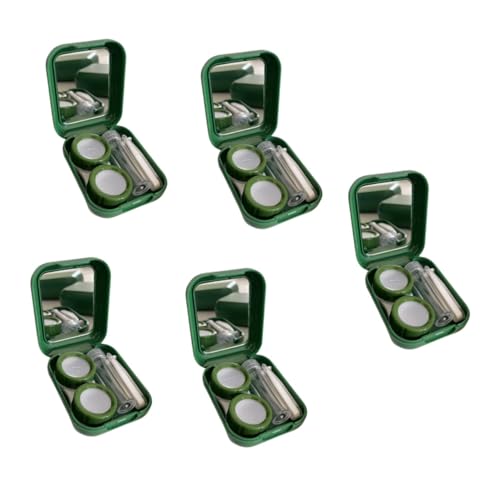 Ipetboom 5 Sets Brillenetuis Brillenhalter Ständer Farbetuis Reiseetuis Outdoor Behälter Etuis Grüner Kunststoff von Ipetboom