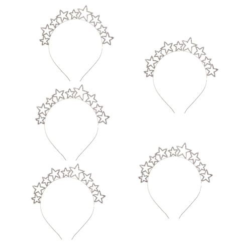 Ipetboom 5 Stk Sterne Stirnband Weihnachtsfeier Star Stirnband Sternenstirnband Für Mädchen Haarschmuck Für Damen Stirnbänder Für Damen Strass Kind Kristall Krone Legierung von Ipetboom