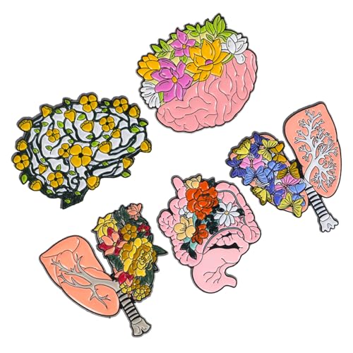 Ipetboom 5 Stück Anatomische Broschen Teiliges Metall Anstecknadel für Kleidung Anzug Schal Hut Kreative Schmucknadeln Langlebig und Stilvoll von Ipetboom