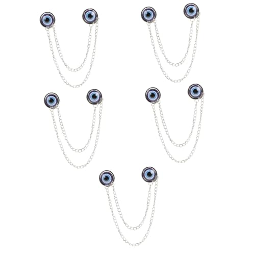 Ipetboom 5 Stück Blue Eye Brosche Mode-Kleid-Clips Kragenclip Hemdklammern Broschen für Bekleidung Brosche des bösen Blicks Brosche Clip Anzugschmuck Herren Legierung Ipetboom 5 Stück Blue Eye Brosche Mode-Kleid-Clips Kragenclip Hemdklammern Broschen für Bekleidung Brosche des bösen Blicks Brosche Clip Anzugschmuck Herren Legierung von Ipetboom