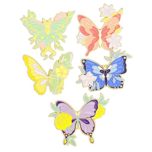 Ipetboom 5 Stück Broschen Schmetterlinge Vintage Design Kreative Modeschmuck Anstecker für Damen Elegant Langlebig als und Accessoire von Ipetboom
