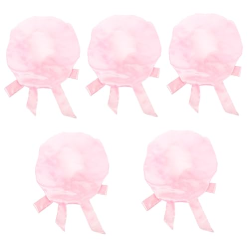 5St Schleife Duschhaube schwimmkappe für kinder badekappen für kinder zwillengummi badehauben elastisches tape abschminken pink Locken Schwimmhaube binden Hut Damen Haarkappe Satin von Ipetboom