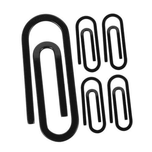 Ipetboom 5 Stück Edelstahl Geldklammern Design Minimalistische Kartenhalter für Geldscheine Visitenkarten Büro und Alltag Schwarz von Ipetboom
