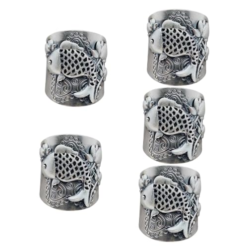 Ipetboom 5 Stück Einstellbarer Lotus Ring für Frauen Retro Finger Ring Hochwertigem Eleganter Schmuck für Besondere Anlässe für Hochzeiten Partys von Ipetboom