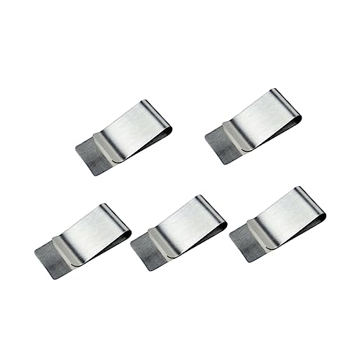 Ipetboom 5 Stück Geldklammern Vertikale Geldbörse für Scheine Karten Schlanke Geldklammer für Männer Frauen Praktischer Geldhalter für Zuhause Silber von Ipetboom