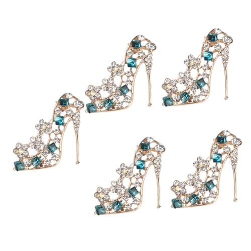 Ipetboom 5 Stück Hochzeit Brosche Pin für Frauen Eleganter High Heel Anstecker Blingende Brosche für Festliche Anlässe Modisches Accessoire für Abendkleider Business Outfits für Damen von Ipetboom